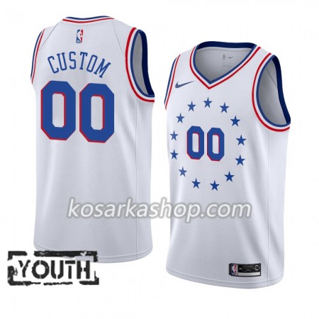 Dres Philadelphia 76ers Prilagođeni Nike 2018-19 Bijela Swingman - Dječji